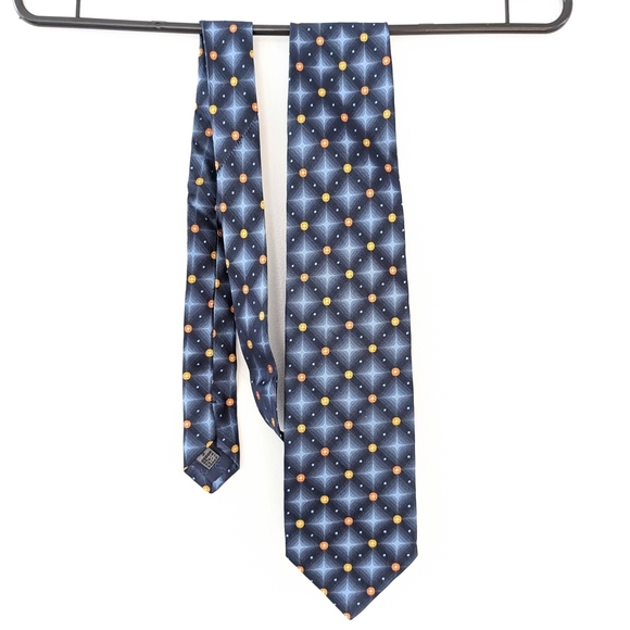 Harry Rosen Blue Woven Silk Tie - Picture 3 of 5